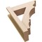 Ekena Millwork 6-in W x 18-in D x 22-in H Balboa Trad Rough Cedar Woodgrain TimberThane Outlooker, Primed Tan OUTUR060X18X22BOA04RCPR - alternate 6
